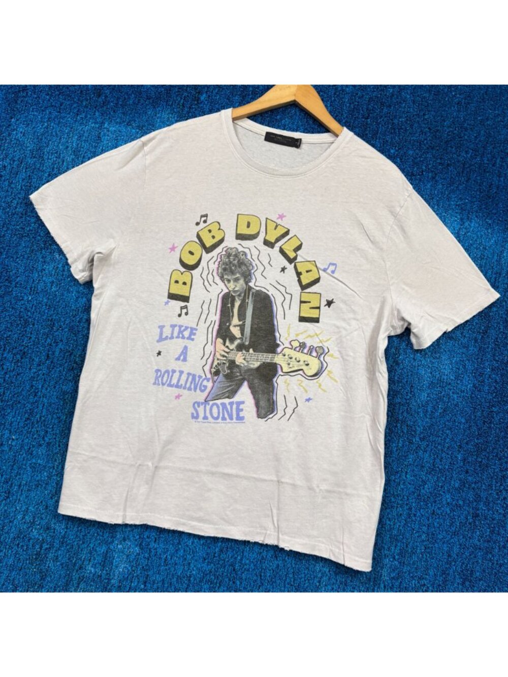 Bob Dylan Like A Rolling Stone Poster Folk Rock Icon Tee XL - Picture 3 of 4